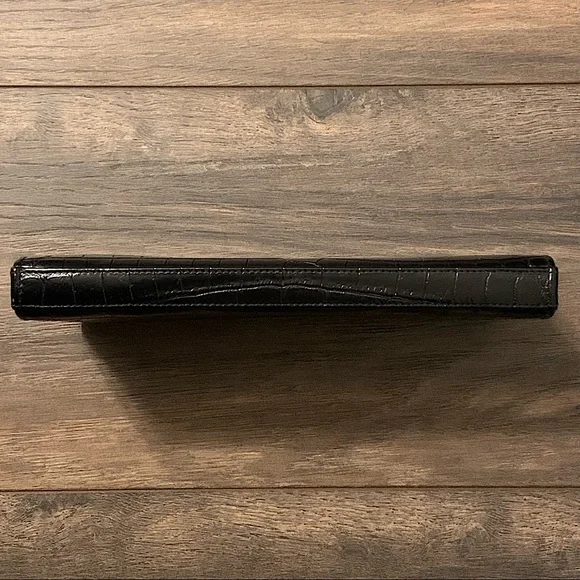 ❌SOLD❌ Saint Laurent Black Crocodile-Embossed Leather Zip-Around Long Wallet - Picture 7 of 14